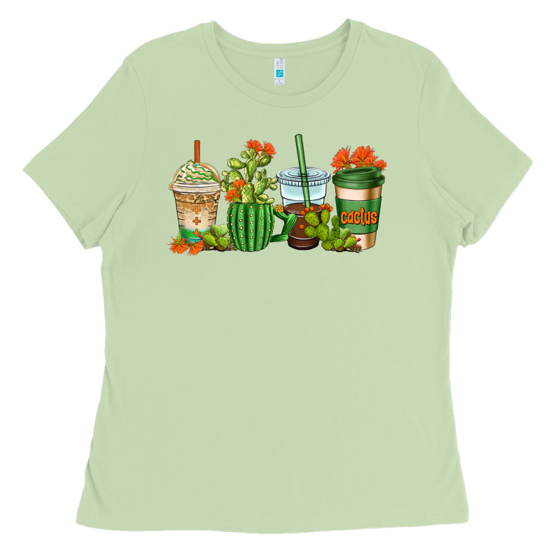 Cactus Coffee Cups Ladies Tee by AdoDesignShop | Teevron
