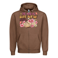 Chestnut his mercies are new every morning lamentations 3 2 Zipper Hoodie - JahusDesignShop