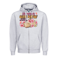 Heather Grey his mercies are new every morning lamentations 3 2 Zipper Hoodie - JahusDesignShop