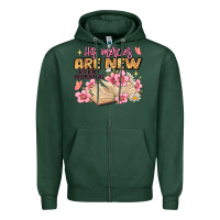 Sports Green his mercies are new every morning lamentations 3 2 Zipper Hoodie - JahusDesignShop