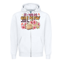 White his mercies are new every morning lamentations 3 2 Zipper Hoodie - JahusDesignShop