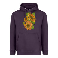 Plum sunflowers b Heavyweight Hoodie - Artiststas