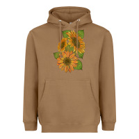 Toasted Coconut sunflowers b Heavyweight Hoodie - Artiststas