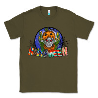 Army Green halloween Classic Tee - CowhideDigitalArt