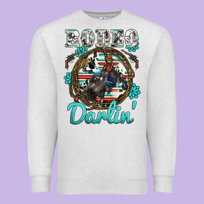 Rodeo Darling Premium Sweatshirt Designed By Barkaloodesign