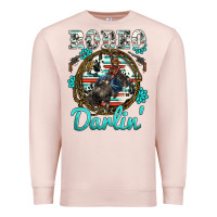 Pale Pink rodeo darling Premium Sweatshirt - BarkalooDesign