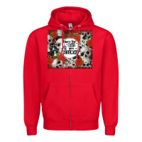 Red have the day you deserve skull and rose Zipper Hoodie - JahusDesignShop