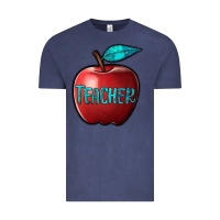 Vintage Denim apple teacher Vintage Tee - BarkalooDesign