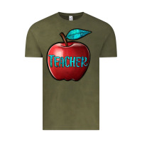 Vintage Olive apple teacher Vintage Tee - BarkalooDesign