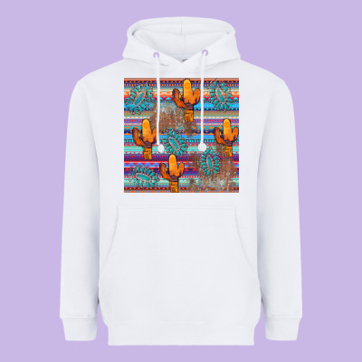 Cactus Gemstone Seamless Heavyweight Hoodie Designed By Adodesignshop