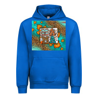 Cobalt Fall Autumn Leopard Serape Mama Urban Hoodie - LillyAllenDesigns