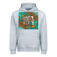 Heather Grey Fall Autumn Leopard Serape Mama Urban Hoodie - LillyAllenDesigns