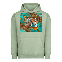 Pigment Oil Green Fall Autumn Leopard Serape Mama Urban Hoodie - LillyAllenDesigns