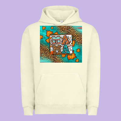 Fall Autumn Leopard Serape Mama Urban Hoodie Designed By Lillyallendesigns