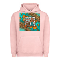 Pigment Salmon Fall Autumn Leopard Serape Mama Urban Hoodie - LillyAllenDesigns