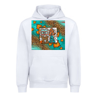 White Fall Autumn Leopard Serape Mama Urban Hoodie - LillyAllenDesigns