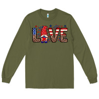 Army Green Love gnome Long Sleeve Tee - Neo Western