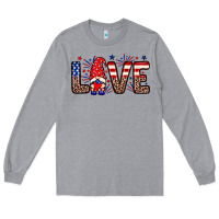 Heather Grey Love gnome Long Sleeve Tee - Neo Western