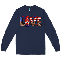 Navy Love gnome Long Sleeve Tee - Neo Western