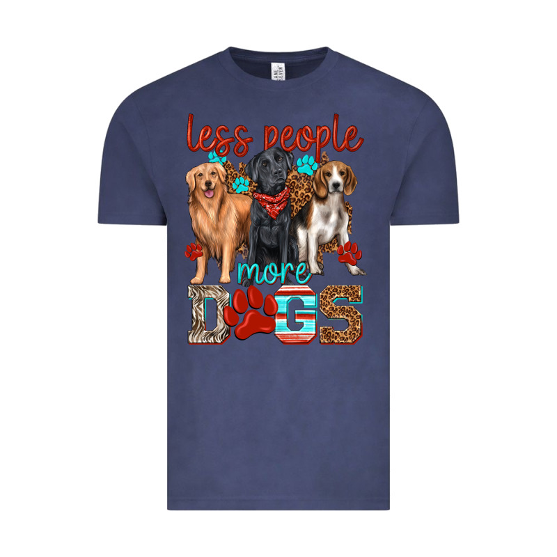Less People More Dogs Vintage Tee by texasbilliewilder | Teevron