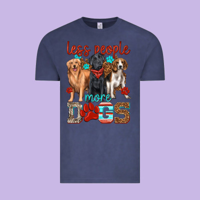 Vintage Tee less people more dogs