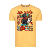 Vintage Mustard less people more dogs Vintage Tee - texasbilliewilder