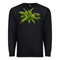 Black Lemon Lime Dracaena Leaf Premium Sweatshirt - LillyAllenDesigns