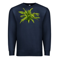Navy Lemon Lime Dracaena Leaf Premium Sweatshirt - LillyAllenDesigns