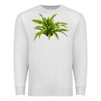 Oatmeal Heather Lemon Lime Dracaena Leaf Premium Sweatshirt - LillyAllenDesigns