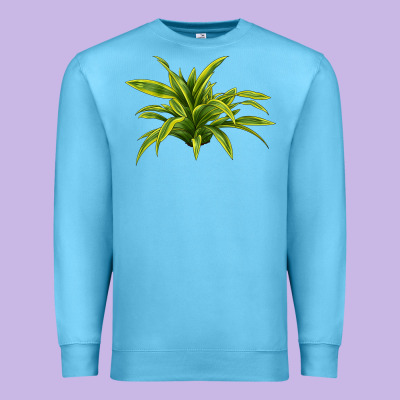 Lemon Lime Dracaena Leaf Premium Sweatshirt Designed By Lillyallendesigns