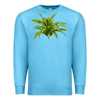 Ocean Blue Lemon Lime Dracaena Leaf Premium Sweatshirt - LillyAllenDesigns
