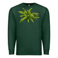 Sports Green Lemon Lime Dracaena Leaf Premium Sweatshirt - LillyAllenDesigns