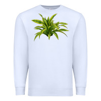 White Lemon Lime Dracaena Leaf Premium Sweatshirt - LillyAllenDesigns