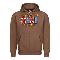 Chestnut usa mini  leopard background Zipper Hoodie - AdoDesignShop