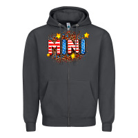 Smoke usa mini  leopard background Zipper Hoodie - AdoDesignShop