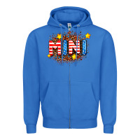 True Royal usa mini  leopard background Zipper Hoodie - AdoDesignShop