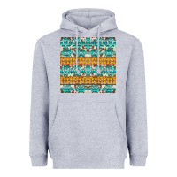Heather Grey aztec cowhide seamless Heavyweight Hoodie - AdoDesignShop