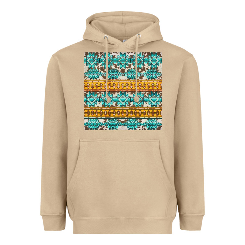 Aztec Cowhide Seamless Heavyweight Hoodie by AdoDesignShop | Teevron