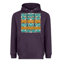 Plum aztec cowhide seamless Heavyweight Hoodie - AdoDesignShop