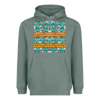 Sage aztec cowhide seamless Heavyweight Hoodie - AdoDesignShop