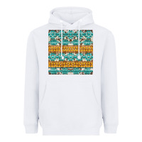 White aztec cowhide seamless Heavyweight Hoodie - AdoDesignShop