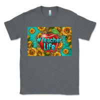 Charcoal Heather teacher life skinny metal can holder Classic Tee - HRA Design Shop