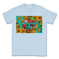 Dusty Blue teacher life skinny metal can holder Classic Tee - HRA Design Shop