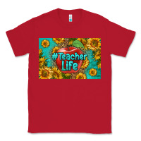 Red teacher life skinny metal can holder Classic Tee - HRA Design Shop