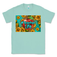 Seafoam teacher life skinny metal can holder Classic Tee - HRA Design Shop