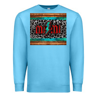 Ocean Blue leopard lightning bolt mimi mother's day Premium Sweatshirt - Jasminsmagicworld