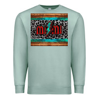 Seafoam leopard lightning bolt mimi mother's day Premium Sweatshirt - Jasminsmagicworld