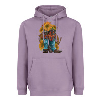 Lavender western boots with sunflowers Heavyweight Hoodie - Artiststas