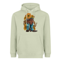 Matcha western boots with sunflowers Heavyweight Hoodie - Artiststas