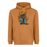 Meerkat western boots with sunflowers Heavyweight Hoodie - Artiststas